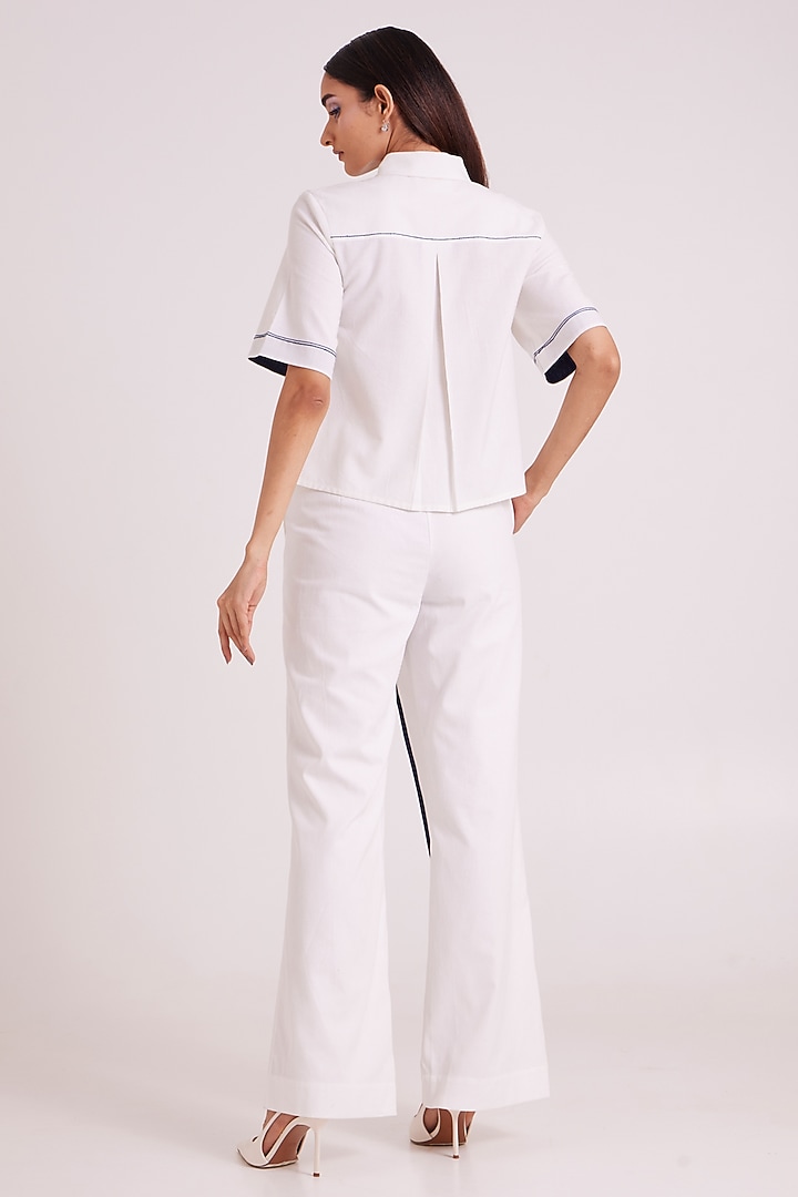 Ivory Handloom Cotton Co-Ord Set by MADDER MUCH at Pernia's Pop Up Shop
