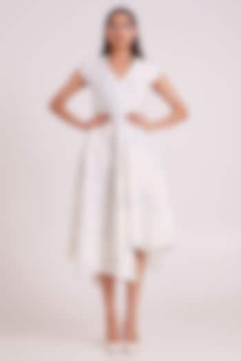 Ivory Handloom Cotton Vacation Dress by MADDER MUCH at Pernia's Pop Up Shop