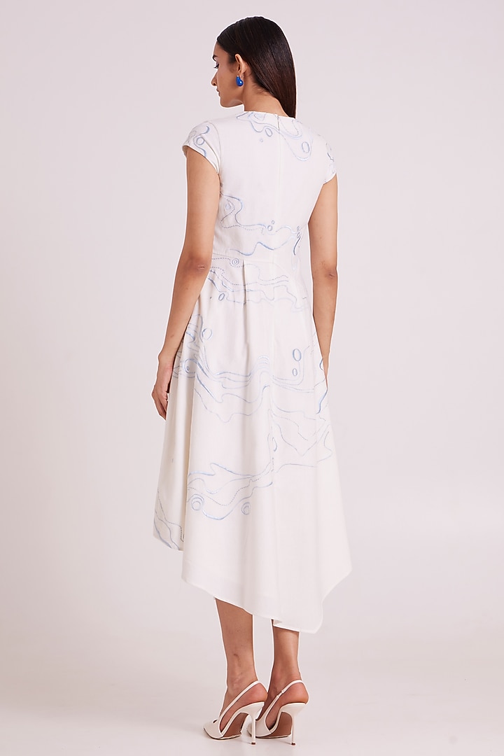 Ivory Handloom Cotton Vacation Dress by MADDER MUCH at Pernia's Pop Up Shop