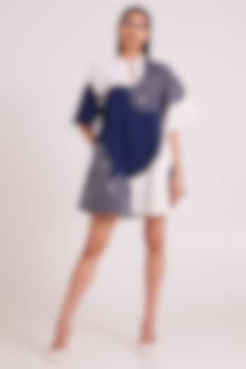Multi-Colored Handloom Cotton Embroidered Mini Vacation Dress by MADDER MUCH at Pernia's Pop Up Shop