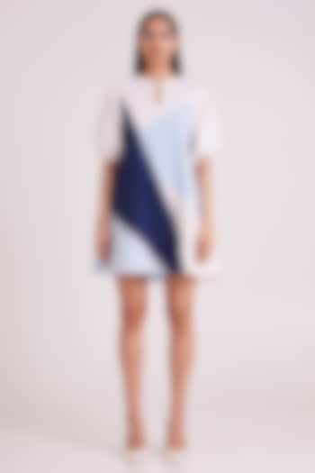 Multi-Colored Handloom Cotton Mini Summer Dress by MADDER MUCH at Pernia's Pop Up Shop