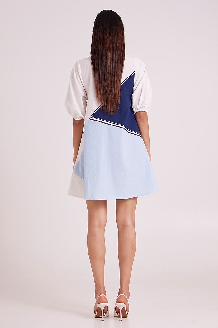 Multi-Colored Handloom Cotton Mini Summer Dress by MADDER MUCH at Pernia's Pop Up Shop