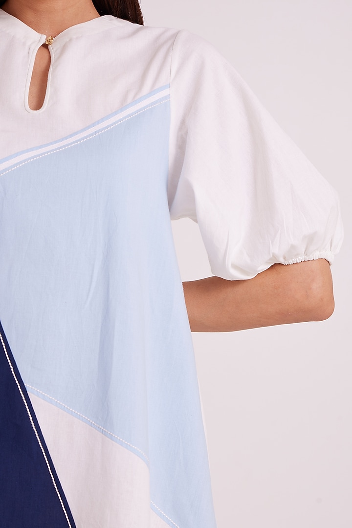 Multi-Colored Handloom Cotton Mini Summer Dress by MADDER MUCH at Pernia's Pop Up Shop