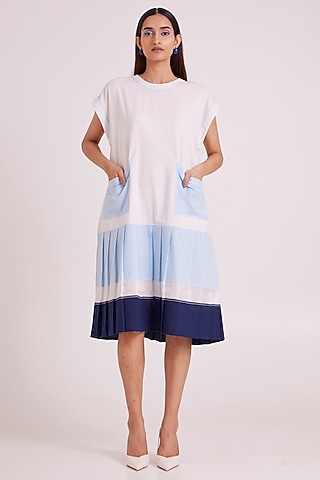 Multi-Colored Handloom Cotton Dress by MADDER MUCH