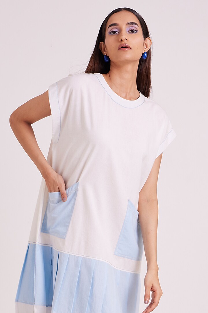 Multi-Colored Handloom Cotton Vacation Dress by MADDER MUCH at Pernia's Pop Up Shop