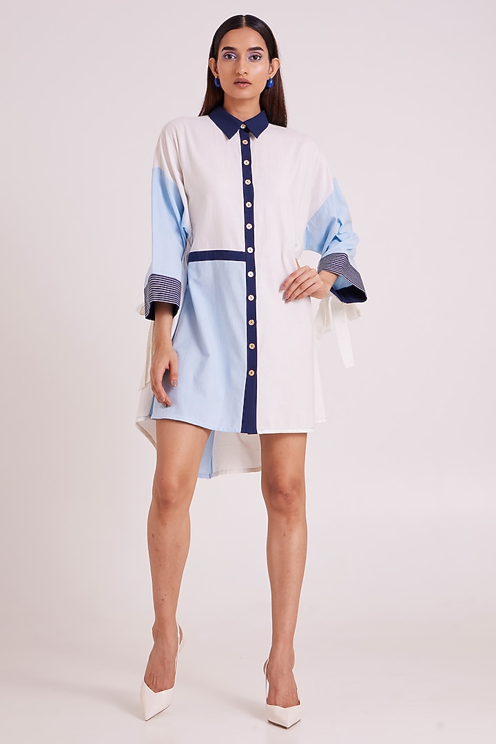 Multi-Colored Handloom Cotton Vacation Dress by MADDER MUCH at Pernia's Pop Up Shop