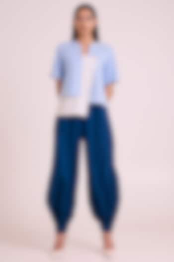 Blue Poplin Pant Set by MADDER MUCH at Pernia's Pop Up Shop
