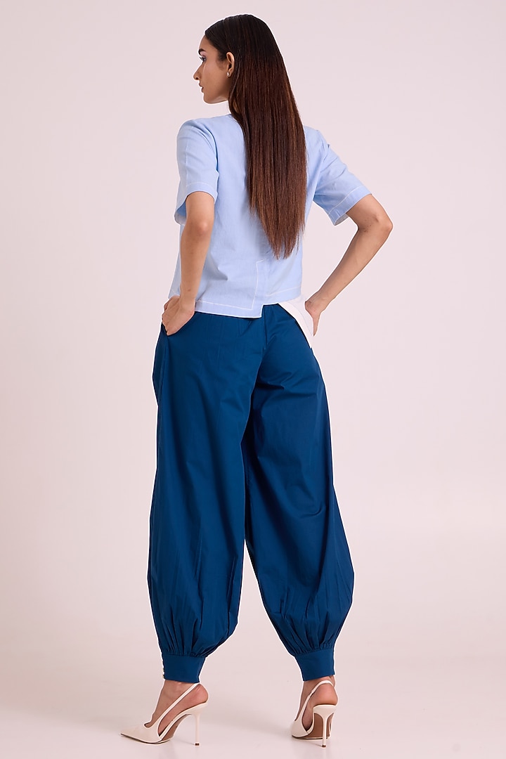 Blue Poplin Pant Set by MADDER MUCH at Pernia's Pop Up Shop
