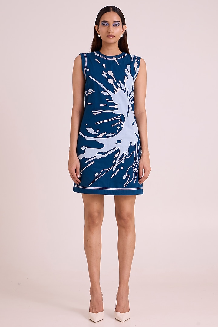 Indigo Poplin Cotton Vacation Dress by MADDER MUCH at Pernia's Pop Up Shop
