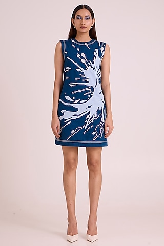 Indigo Poplin Cotton Dress by MADDER MUCH