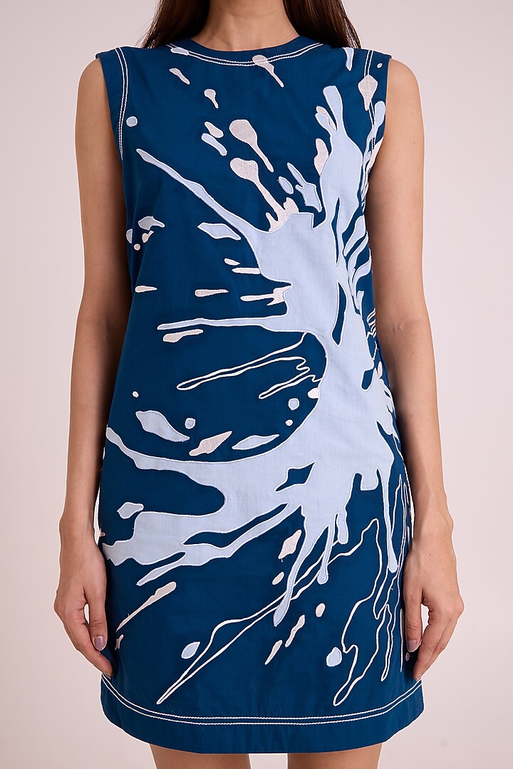 Indigo Poplin Cotton Vacation Dress by MADDER MUCH at Pernia's Pop Up Shop