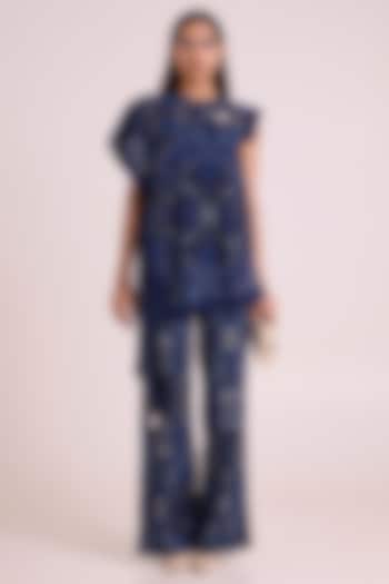 Indigo Linen Kaftan Set by MADDER MUCH at Pernia's Pop Up Shop
