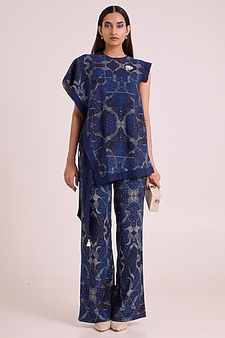 Indigo Linen Kaftan Set by MADDER MUCH