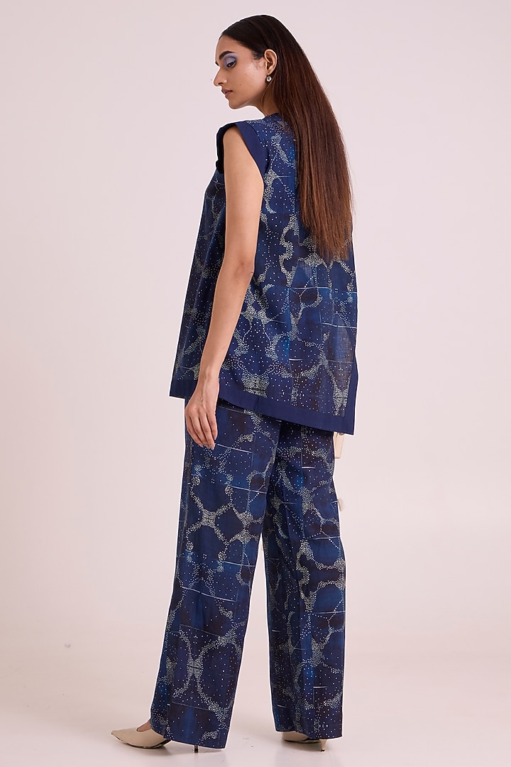 Indigo Linen Kaftan Set by MADDER MUCH at Pernia's Pop Up Shop