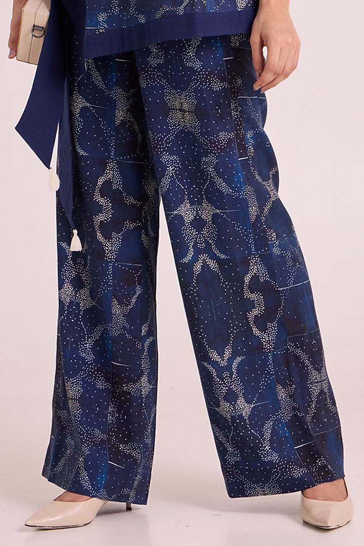 Indigo Linen Kaftan Set by MADDER MUCH at Pernia's Pop Up Shop