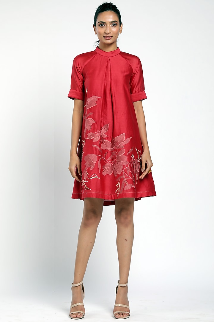 Sangria Embroidered Dress by MADDER MUCH