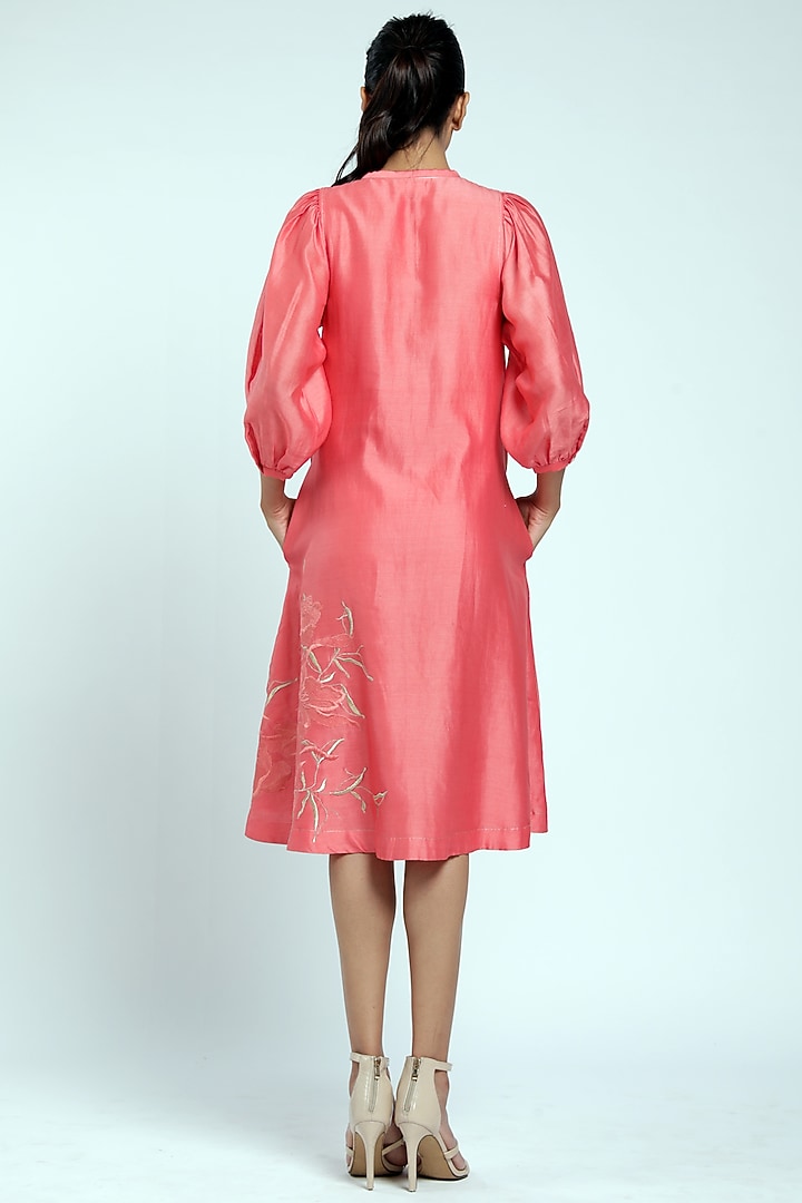 Coral Embroidered Vacation Dress by MADDER MUCH at Pernia's Pop Up Shop