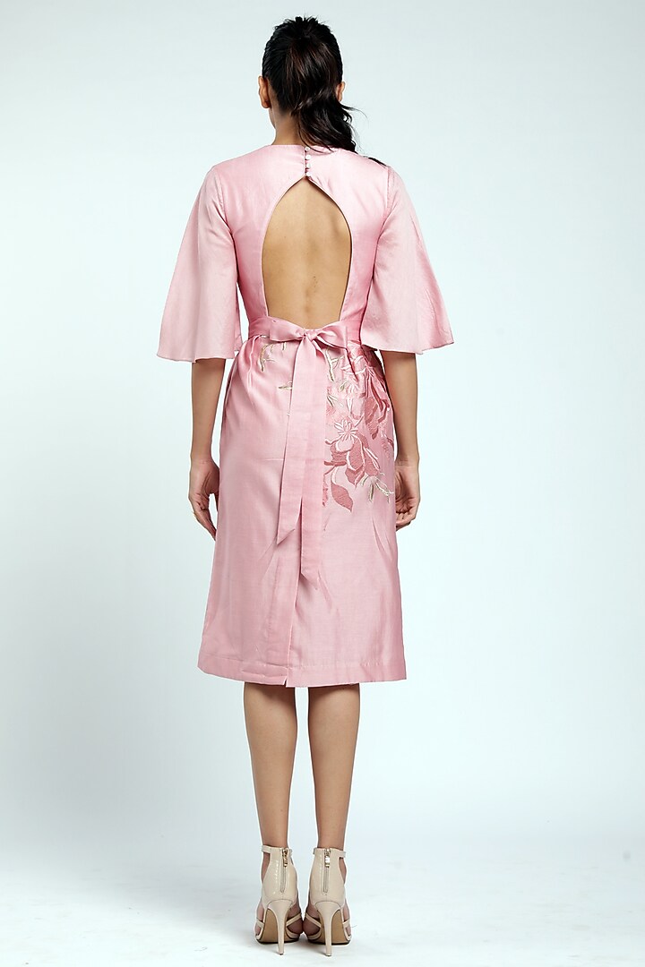 Old Rose Embroidered Vacation Dress by MADDER MUCH at Pernia's Pop Up Shop