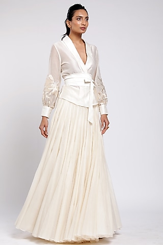 Vanilla Embroidered Skirt by MADDER MUCH
