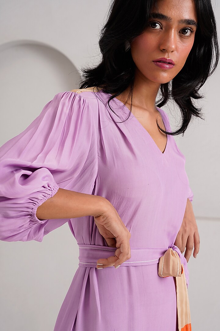 Multi-Colored Italian Crepe Hand Embroidered Summer Dress by MADDER MUCH at Pernia's Pop Up Shop