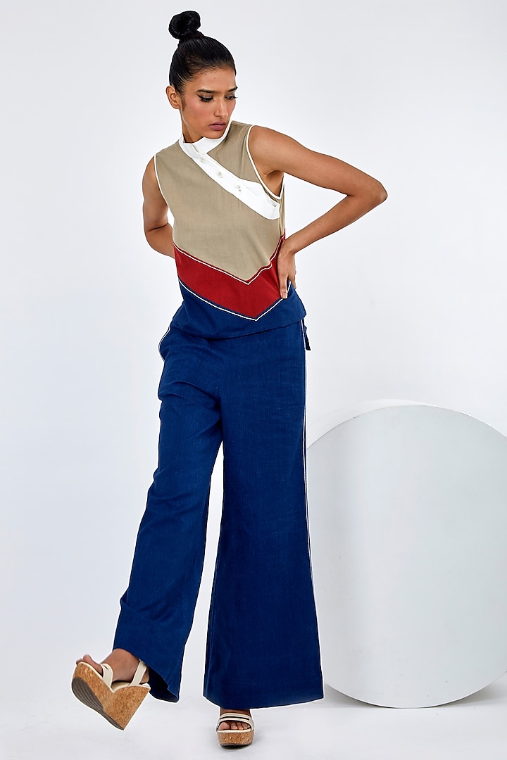 Multi-Colored Handloom Cotton Co-Ord Set by MADDER MUCH at Pernia's Pop Up Shop