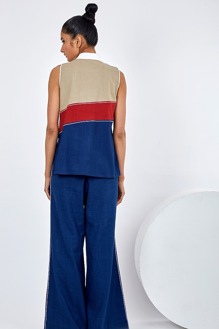 Multi-Colored Handloom Cotton Co-Ord Set by MADDER MUCH at Pernia's Pop Up Shop
