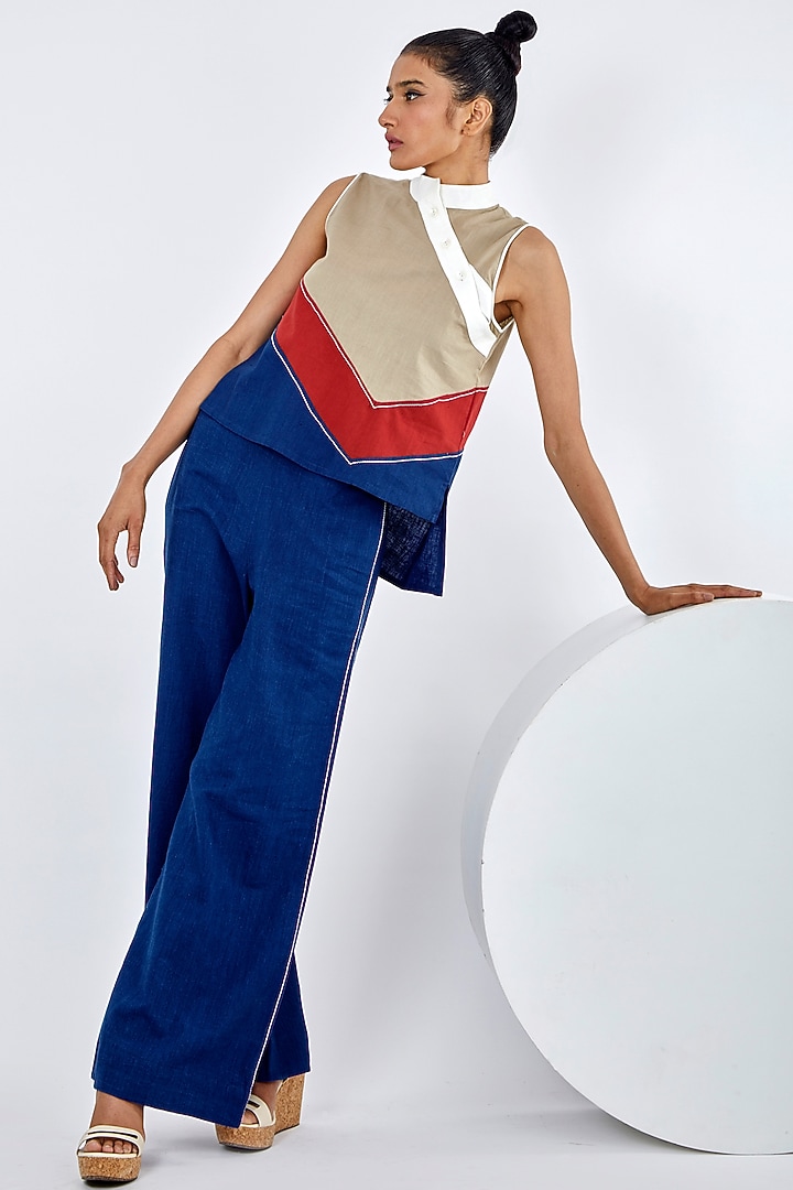 Multi-Colored Handloom Cotton Co-Ord Set by MADDER MUCH at Pernia's Pop Up Shop