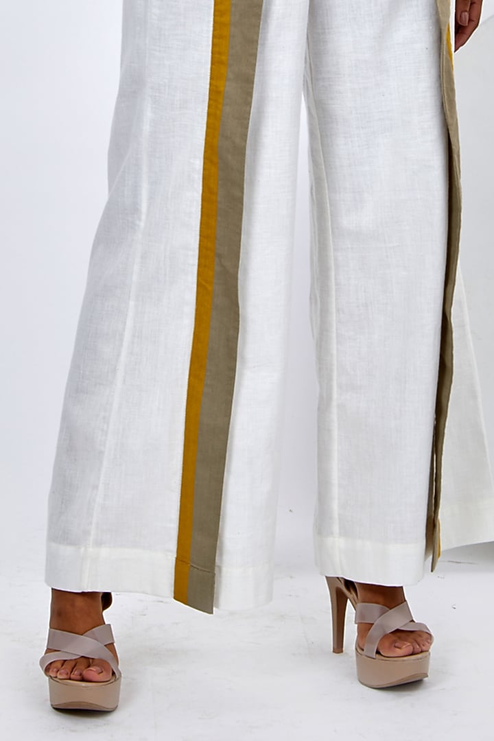 White Handloom Cotton Co-Ord Set by MADDER MUCH at Pernia's Pop Up Shop