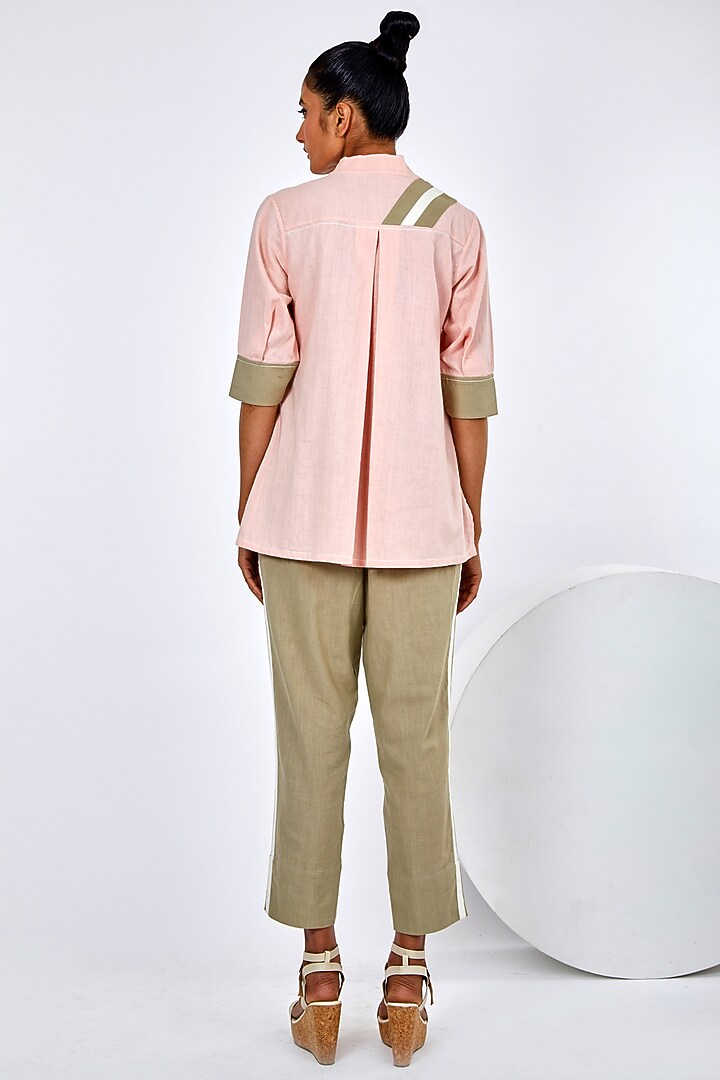 Pink Handloom Cotton Co-Ord Set by MADDER MUCH at Pernia's Pop Up Shop