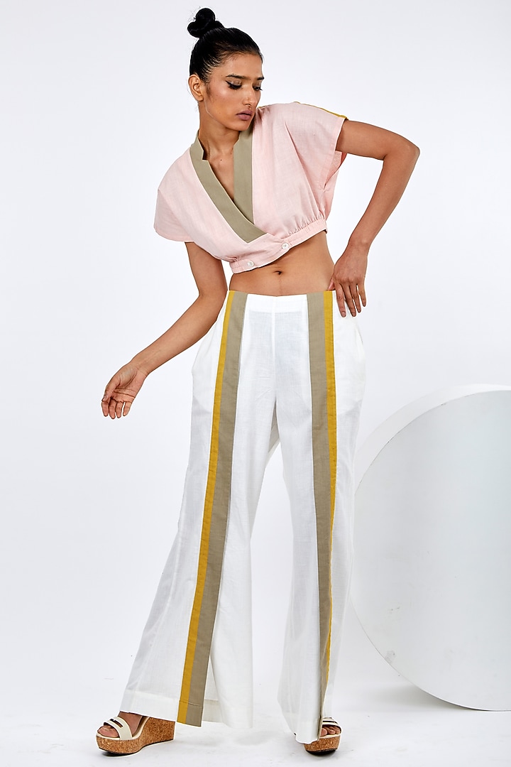 White Handloom Cotton Co-Ord Set by MADDER MUCH at Pernia's Pop Up Shop