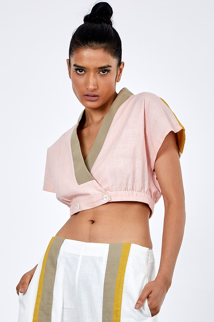 White Handloom Cotton Co-Ord Set by MADDER MUCH at Pernia's Pop Up Shop