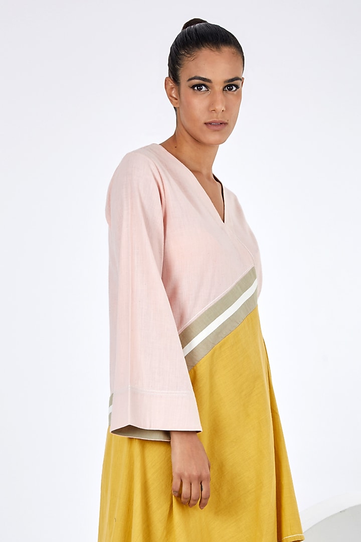 Multi-Colored Handloom Cotton Pin-Up Tunic Summer Dress by MADDER MUCH at Pernia's Pop Up Shop