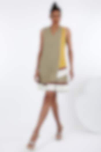 Multi-Colored Handloom Cotton Mini Summer Dress by MADDER MUCH at Pernia's Pop Up Shop