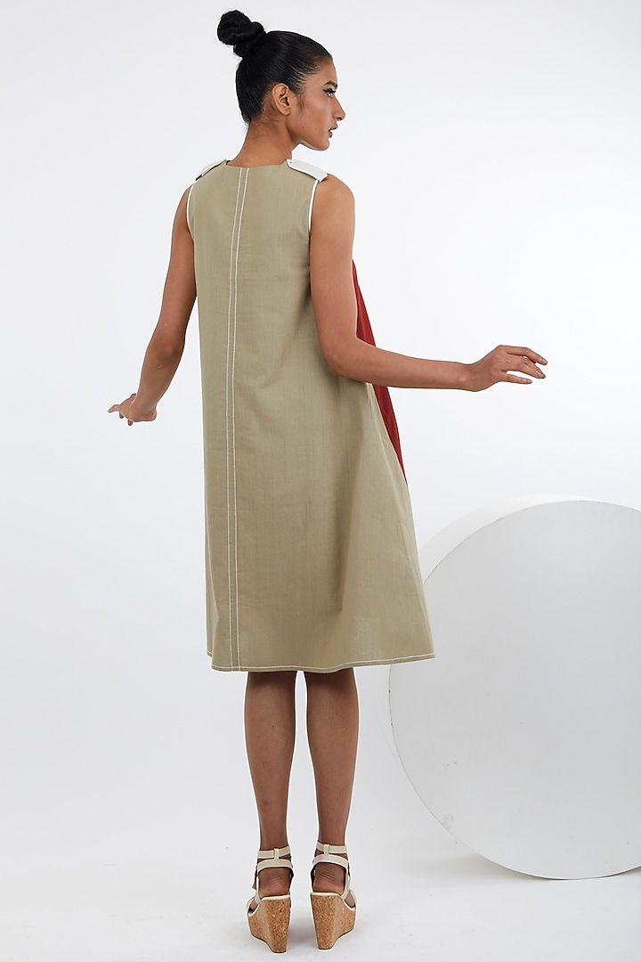 Madder Red Handloom Cotton A-Line Mini Summer Dress by MADDER MUCH at Pernia's Pop Up Shop