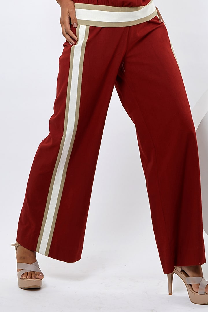 Madder Red Handloom Cotton Co-Ord Set by MADDER MUCH at Pernia's Pop Up Shop