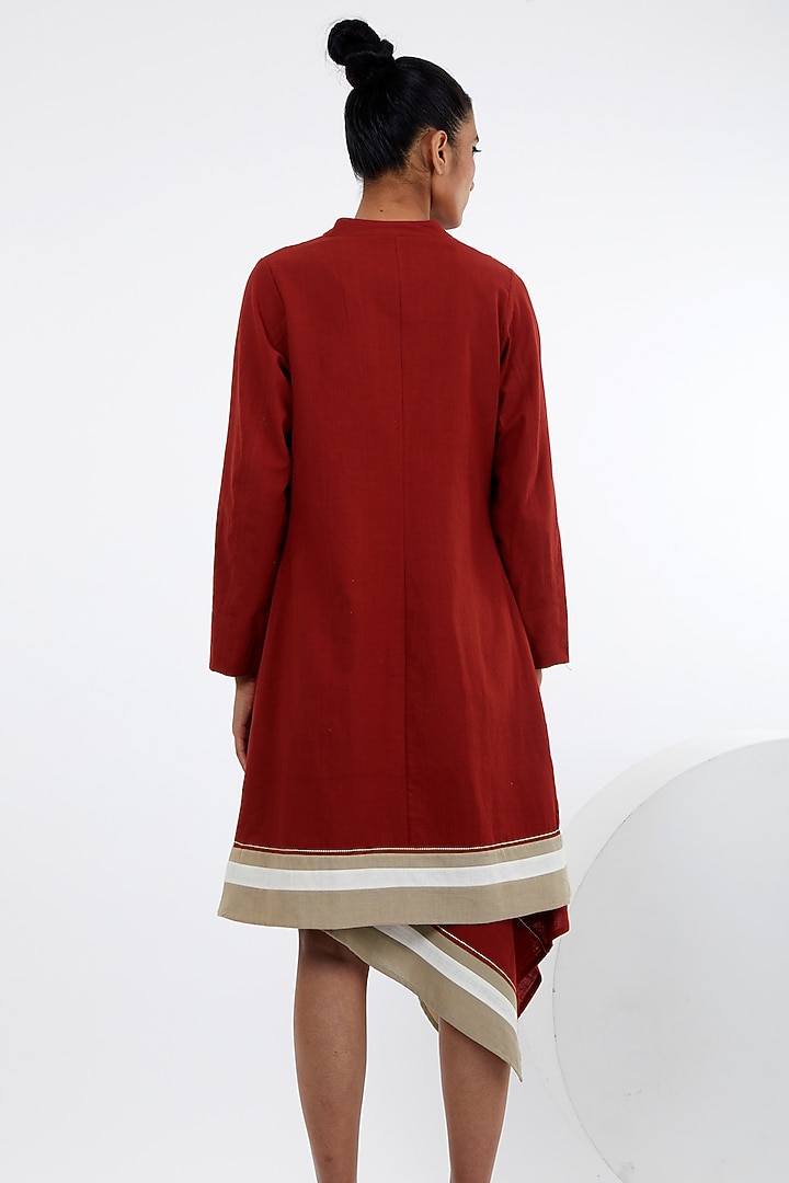 Madder Red Handloom Cotton Skirt Set by MADDER MUCH at Pernia's Pop Up Shop