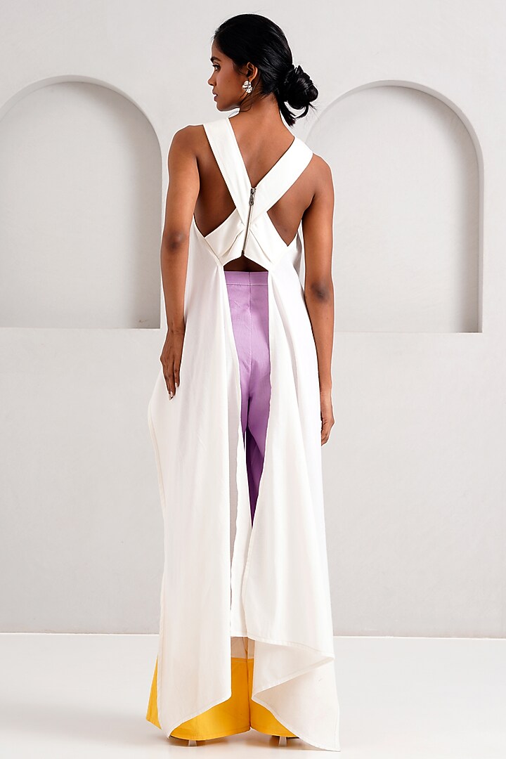 Lavender Handloom Cotton Pant Set by MADDER MUCH at Pernia's Pop Up Shop