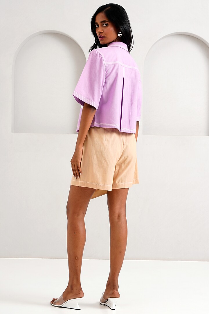Latte-Colored Handloom Cotton Skirt Set by MADDER MUCH at Pernia's Pop Up Shop