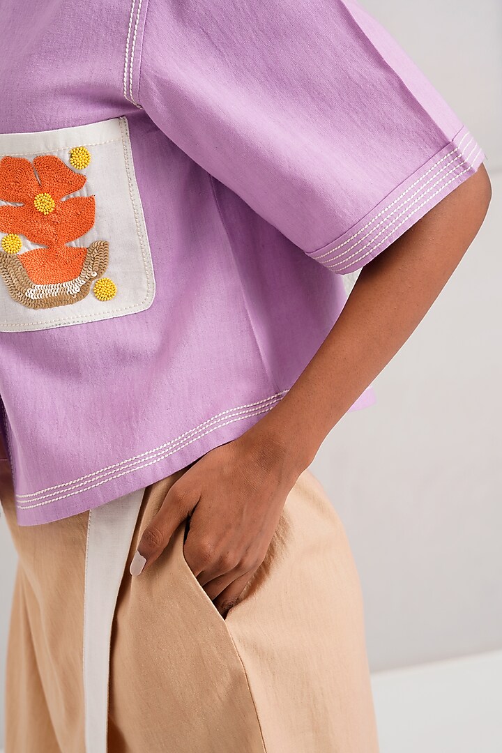 Latte-Colored Handloom Cotton Skirt Set by MADDER MUCH at Pernia's Pop Up Shop