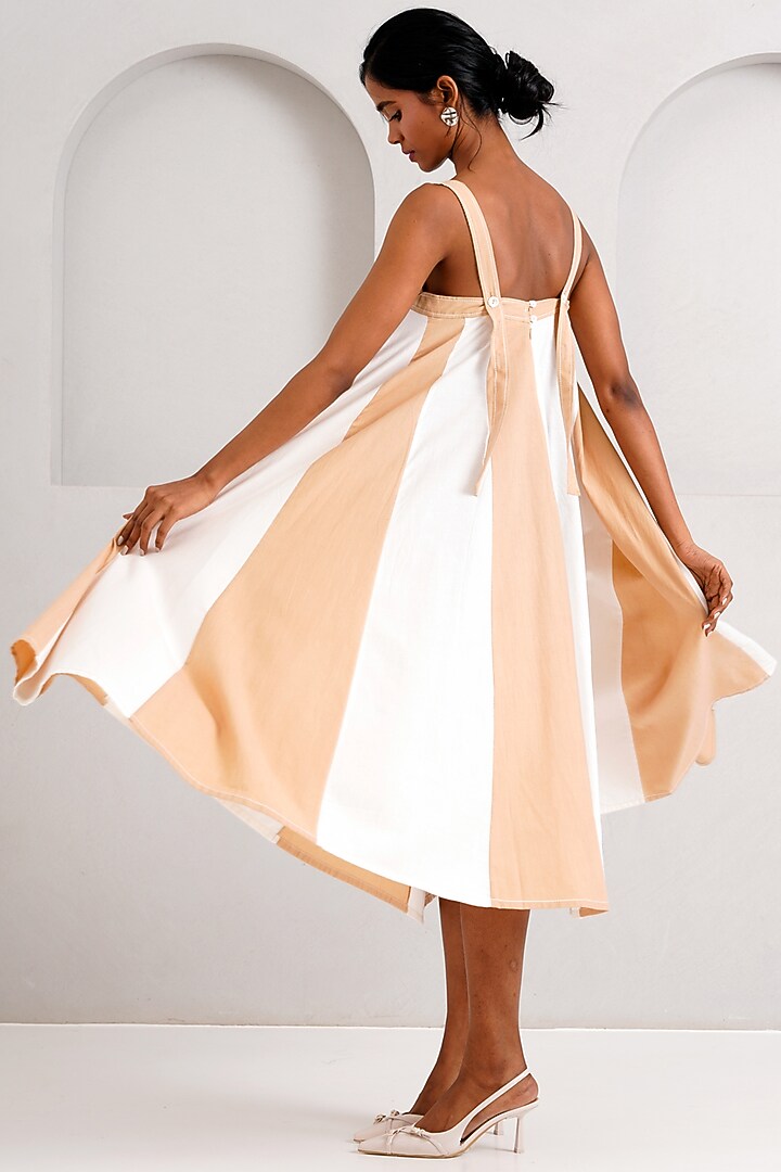 Multi-Colored Handloom Cotton Midi Summer Dress by MADDER MUCH at Pernia's Pop Up Shop