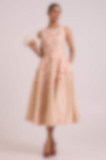 Multi-Colored Pure Handloom Chanderi Silk Embroidered Vacation Dress by MADDER MUCH at Pernia's Pop Up Shop