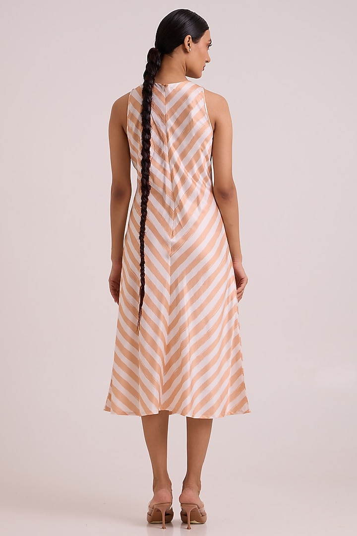 Almond Organza Printed Trench Coat With Vacation Dress by MADDER MUCH at Pernia's Pop Up Shop