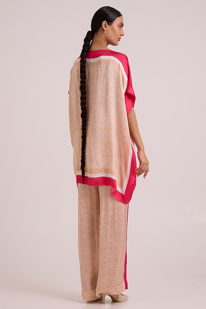 Multi-Colored Georgette Satin Kaftan Set by MADDER MUCH at Pernia's Pop Up Shop