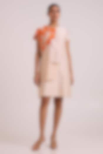 Multi-Colored Pure Handloom Chanderi Silk Mini Vacation Dress by MADDER MUCH at Pernia's Pop Up Shop