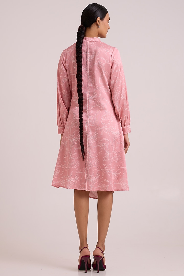 Rose Pink Bemberg Cotton Satin Mini Summer Dress by MADDER MUCH at Pernia's Pop Up Shop
