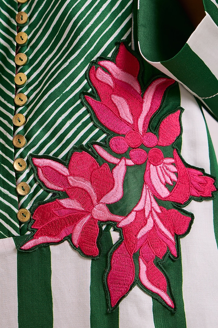 Multi-Colored Bemberg Cotton Satin Floral Printed Vacation Dress by MADDER MUCH at Pernia's Pop Up Shop