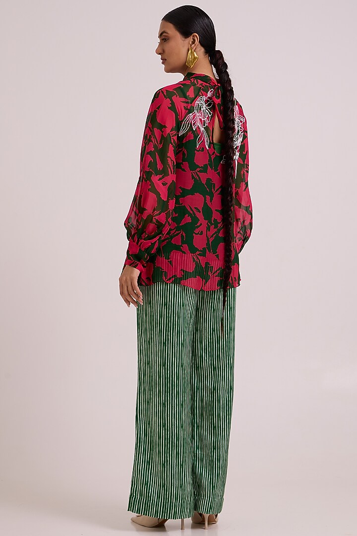 Multi-Colored Organza Floral Printed Tunic Set by MADDER MUCH at Pernia's Pop Up Shop