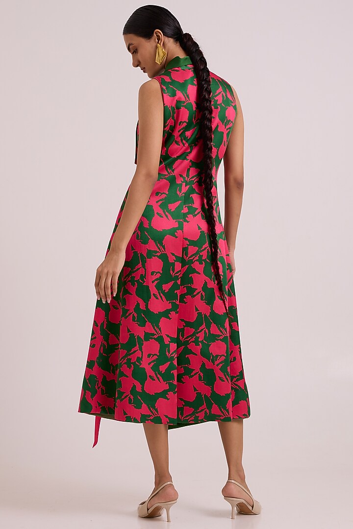 Multi-Colored Bemberg Cotton Satin Floral Printed Blazer Vacation Dress by MADDER MUCH at Pernia's Pop Up Shop