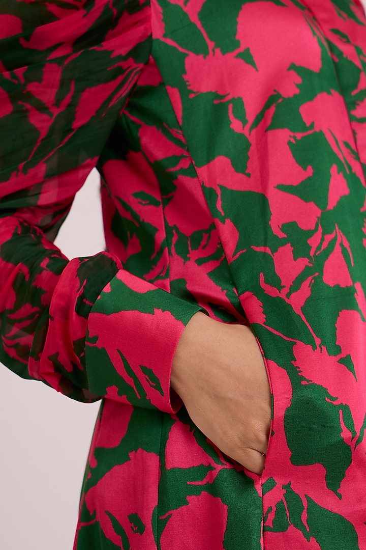 Multi-Colored Bemberg Cotton Satin Printed Midi Summer Dress by MADDER MUCH at Pernia's Pop Up Shop