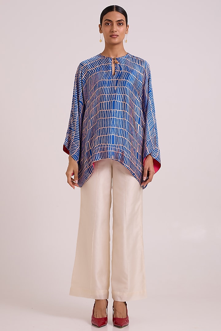 Ivory Handloom Chanderi Silk Pant Set by MADDER MUCH at Pernia's Pop Up Shop